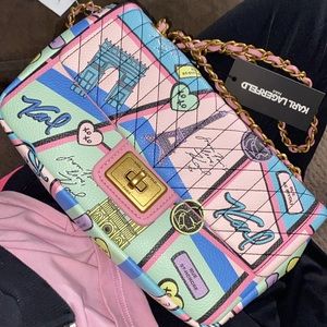 Karl Lagerfeld Agyness Crossbody Shoulder bag in Blush